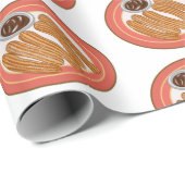 チュロ漫画イラストレーション ラッピングペーパー (ロールコーナー)