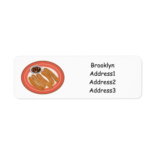 チュロ漫画イラストレーション ラベル (正面)