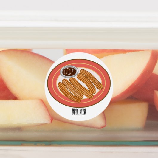 チュロ漫画イラストレーション ラベル (貼付)