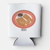 チュロ漫画イラストレーション 缶クーラー (正面)