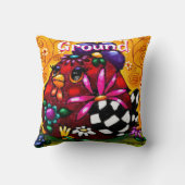 チュンお洒落クファンキーフローラチキンパーソナライズされた クッション (裏面)