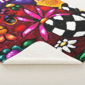 チュンお洒落クファンキーフローラチキンパーソナライズされた シェルパブランケット (3/4)