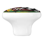 チュンお洒落クファンキーフローラチキンパーソナライズされた セラミックノブ (側面)