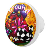 チュンお洒落クファンキーフローラチキンパーソナライズされた セラミックノブ (右)