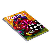 チュンお洒落クファンキーフローラチキンパーソナライズされた ノートブック (右側)