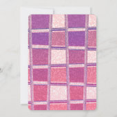 チュンキーシックグリッタースクウェアズグラムパーティの招待状 招待状 (裏面)