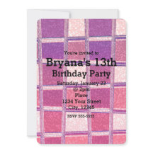 チュンキーシックグリッタースクウェアズグラムパーティの招待状