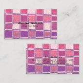 チュンキーシックグリッタースクエアグラモールビジネスカード 名刺 (正面/裏面)