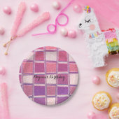 チュンキーシックフェイクグリッタースクウェアパーティープレート ペーパープレート (パーティー)