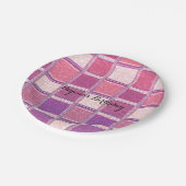 チュンキーシックフェイクグリッタースクウェアパーティープレート ペーパープレート (アングル)