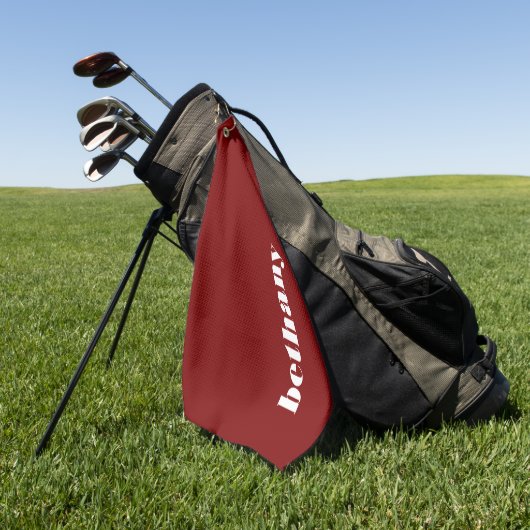 チュンキータイポグラフィモノグラムネームブルゴーニュ ゴルフタオル (グリーン)