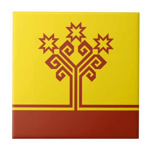 チュヴァシ共和国の旗 タイル (正面)