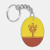 チュヴァシ語の旗 キーホルダー (正面左)