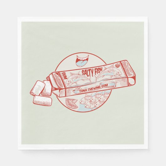 チューインガおもしろいムマグロの魚風味 スタンダードランチョンナプキン (正面)