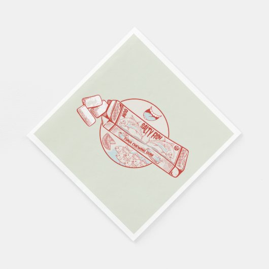 チューインガおもしろいムマグロの魚風味 スタンダードランチョンナプキン (角)