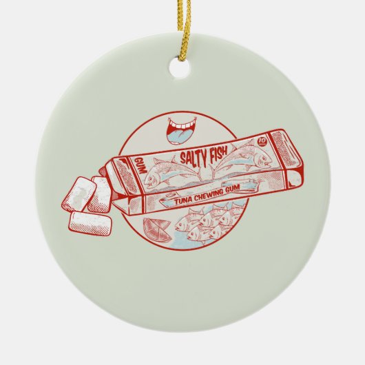チューインガおもしろいムマグロの魚風味 セラミックオーナメント (正面)