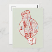 チューインガおもしろいムマグロの魚風味 ポストカード (正面/裏面)