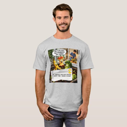 チューインガムの包み紙のジョーク Tシャツ (正面フル)