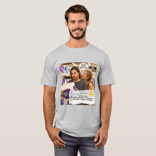 チューインガムの包み紙ジョーク Tシャツ (正面フル)