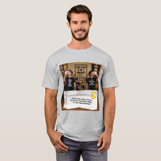 チューインガムの包み紙ジョークTシャツ Tシャツ (正面フル)