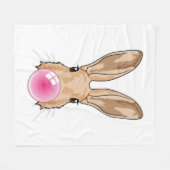 チューインガム付きバニー フリースブランケット (正面(横))