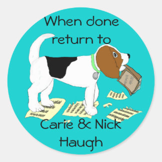 チューインベーグル蔵書票 ラウンドシール