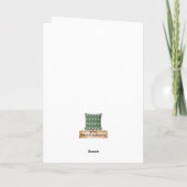 チューイードリーガルフローラグリーンホリデーカード サンキューカード (裏面)