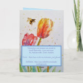 チューエレガントリップ・ビー水色誕生日カード カード (裏面)