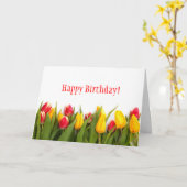 チューカラフルリップス誕生日カード カード (黄色い花)