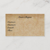 チューソンの西部の名刺 名刺 (裏面)