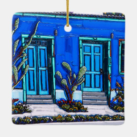 チューソンの青いバリオの陶磁器のオーナメント セラミックオーナメント (裏面)