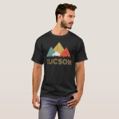 チューソン山のワイシャツのレトロ都市 Tシャツ (正面フル)