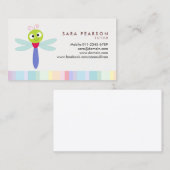 チューターかわいいカラフルドラゴンフライ名刺 名刺 (正面/裏面)