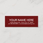 チューターモダンの正方形 スキニー名刺 (裏面)