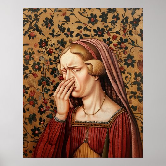 チューダークイーンおもしろいバスルーム ポスター (正面)