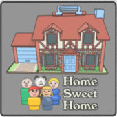 チューダーハウスを持つフィッシャープライスリトルピープルファミリー シール (正面)