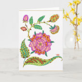 チューダーバラ カード (黄色い花)