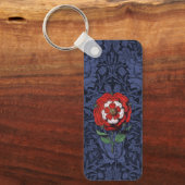 チューダーバラ 赤と白 キーホルダー (正面)