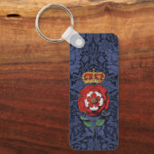 チューダーバラ 赤と白 キーホルダー (正面)