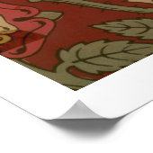 'チューダーバラ'、Sによって設計された再生壁紙 ポスター (角)