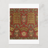 'チューダーバラ'、Sによって設計された再生壁紙 ポストカード (正面)