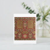 'チューダーバラ'、Sによって設計された再生壁紙 ポストカード (スタンド正面)