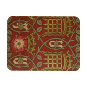 'チューダーバラ'、Sによって設計された再生壁紙 マグネット (横)