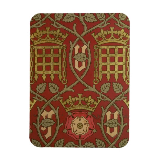 'チューダーバラ'、Sによって設計された再生壁紙 マグネット (縦)