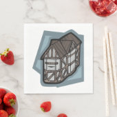 チューダー予測できなハウス中世建築 スタンダードランチョンナプキン (インサイチュ)