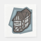 チューダー予測できなハウス中世建築 スタンダードランチョンナプキン (正面)