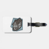 チューダー予測できなハウス中世建築 ラゲッジタグ (裏面横)