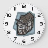 チューダー予測できなハウス中世建築 ラージ壁時計 (正面)