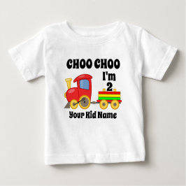 チューチュー 2歳の誕生日プレゼント 電車の子供 ベビーTシャツ