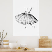 チュートリアルファッションスケッチ ポスター (キッチン)